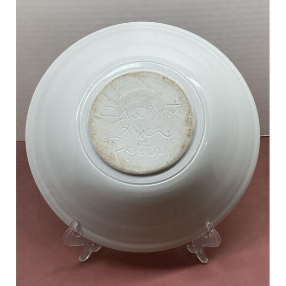 Vintage Sheepscot River Pottery Maine Made Blueberry Serving Bowl Farmhouse READ - Picture 9 of 12